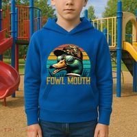Funny Duck Hunter Funny Gift Fowl Mouth Duck Hunting Goose Hunt Meaningful Gift Kids Hoodie thumb 2