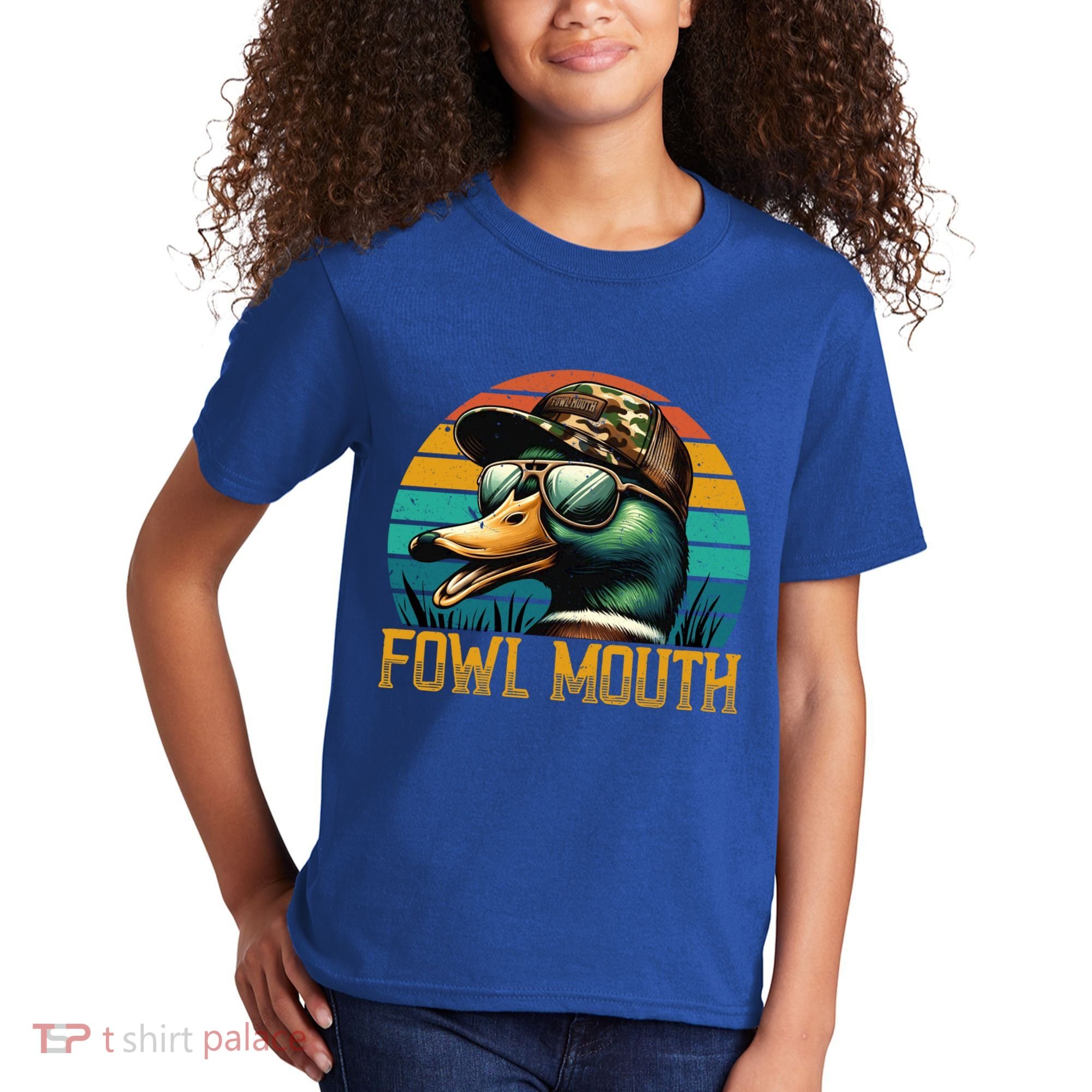 Funny Duck Hunter Funny Gift Fowl Mouth Duck Hunting Goose Hunt Meaningful Gift Kids T-Shirt