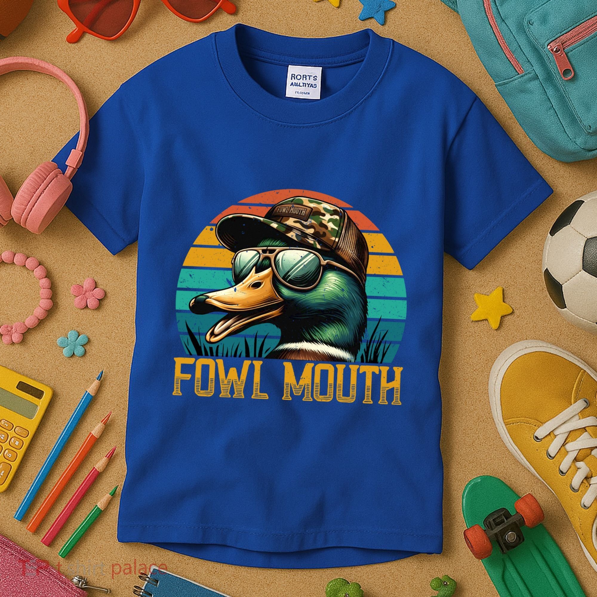Funny Duck Hunter Funny Gift Fowl Mouth Duck Hunting Goose Hunt Meaningful Gift Kids T-Shirt