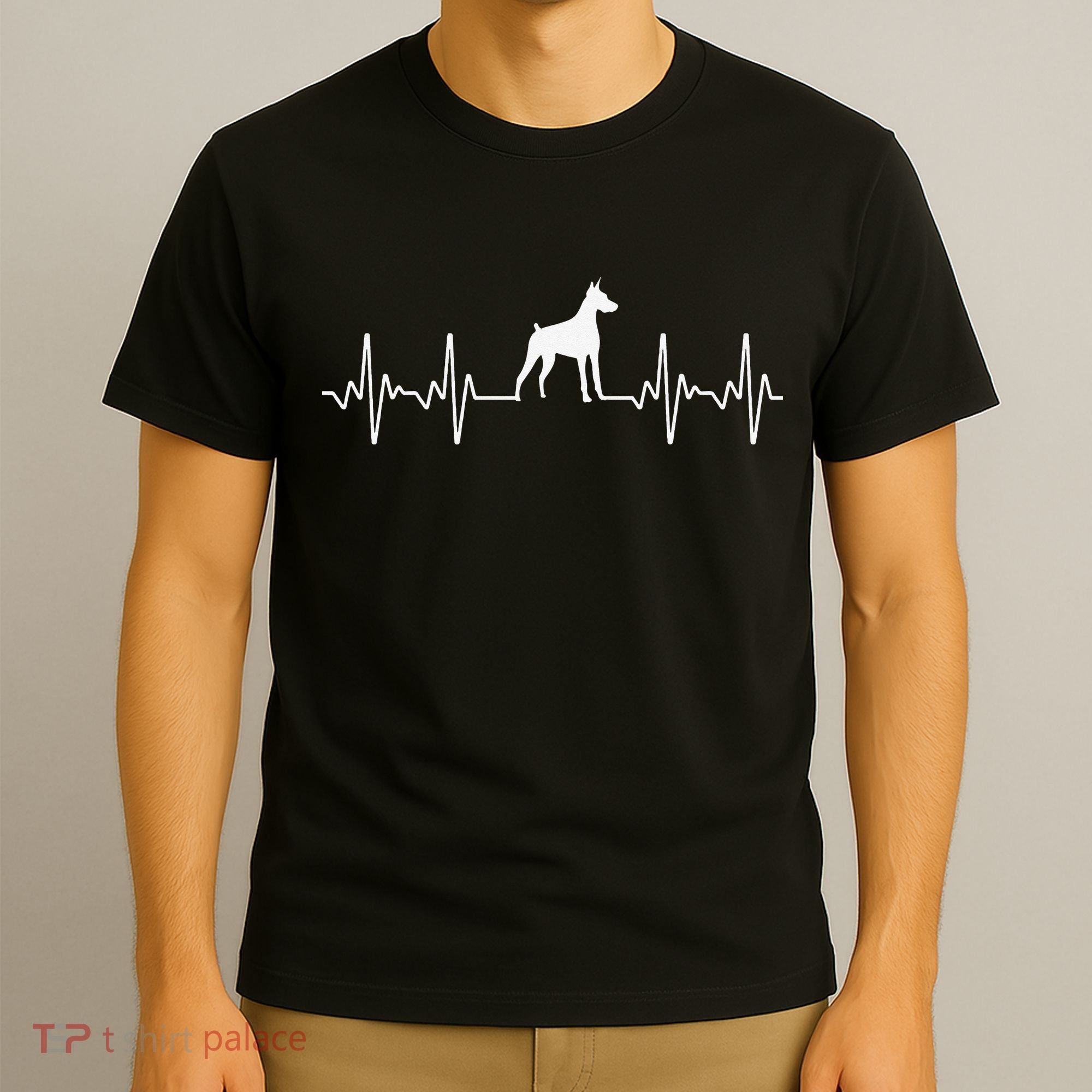 funny Doberman Heartbeat For Doberman Lover T-Shirt