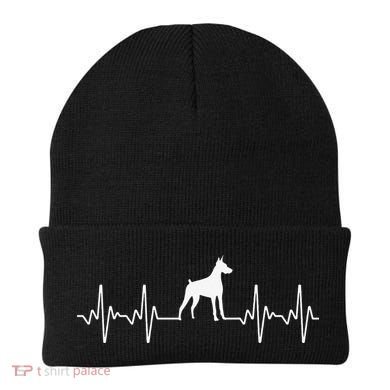 funny Doberman Heartbeat For Doberman Lover Beanie