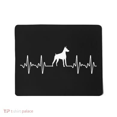funny Doberman Heartbeat For Doberman Lover Mousepad