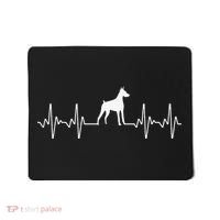 funny Doberman Heartbeat For Doberman Lover Mousepad thumb 0