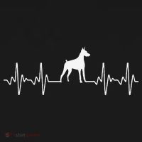 funny Doberman Heartbeat For Doberman Lover Baby Bodysuit thumb 2