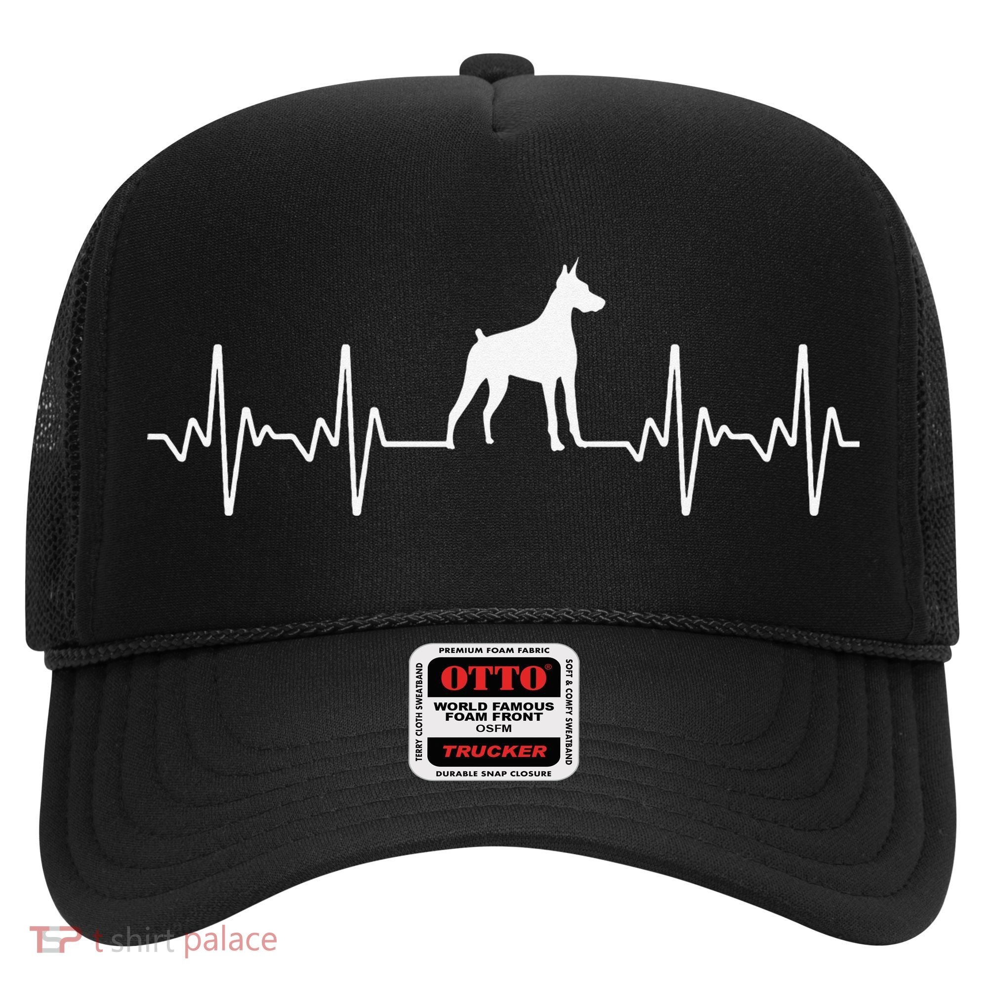 funny Doberman Heartbeat For Doberman Lover Hat