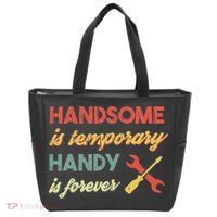 Funny Dad Handsome Is Temporary Handy Is Forever Tote Bag thumb 0