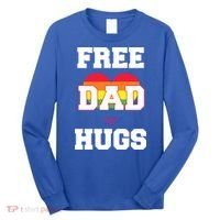 Free Dad Hugs With Rainbow Lgbtq+ Pride Heart Gift Long Sleeve Shirt thumb 0