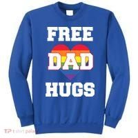 Free Dad Hugs With Rainbow Lgbtq+ Pride Heart Gift Sweatshirt thumb 0