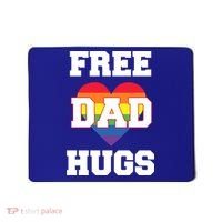 Free Dad Hugs With Rainbow Lgbtq+ Pride Heart Gift Mousepad thumb 0