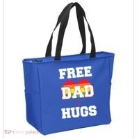 Free Dad Hugs With Rainbow Lgbtq+ Pride Heart Gift Tote Bag thumb 2