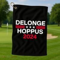 Funny Delonge Hoppus 2024 For President Golf Towel thumb 1
