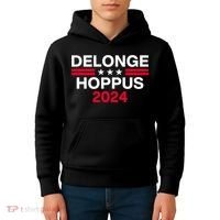 Funny Delonge Hoppus 2024 For President Kids Hoodie thumb 4