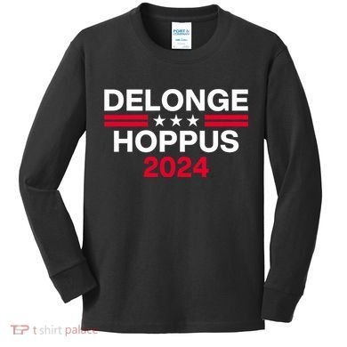 Funny Delonge Hoppus 2024 For President Kids Long Sleeve Shirt
