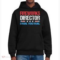 Fireworks Director I Run You Run Funny 4th Of July District V.I.T. Heavyweight Hoodie thumb 0