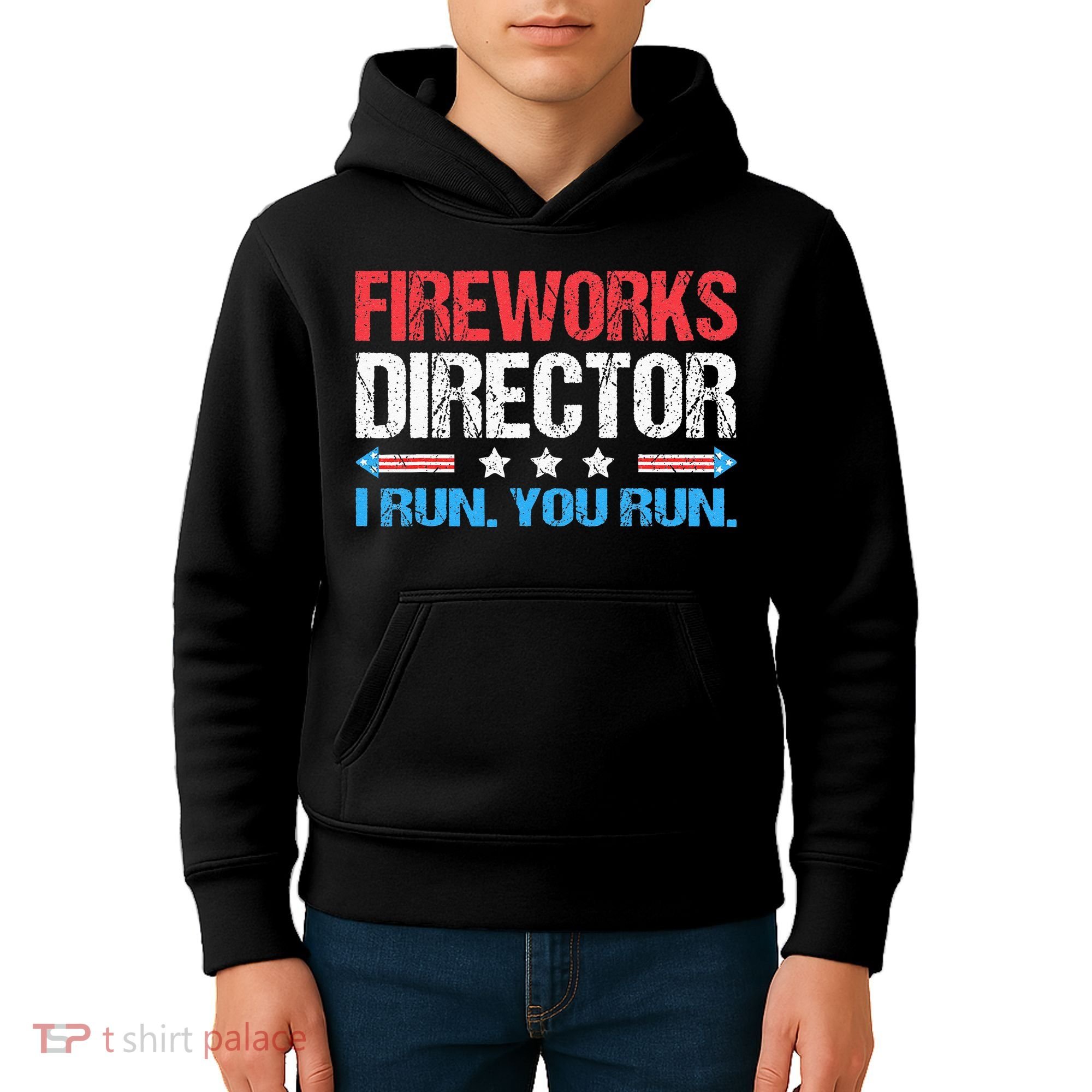 Fireworks Director I Run You Run Funny 4th Of July Kids Hoodie