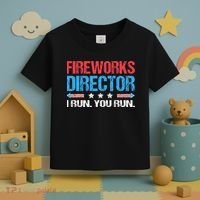 Fireworks Director I Run You Run Funny 4th Of July Toddler T-Shirt thumb 3