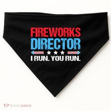 Fireworks Director I Run You Run USA-Made Doggie Bandana