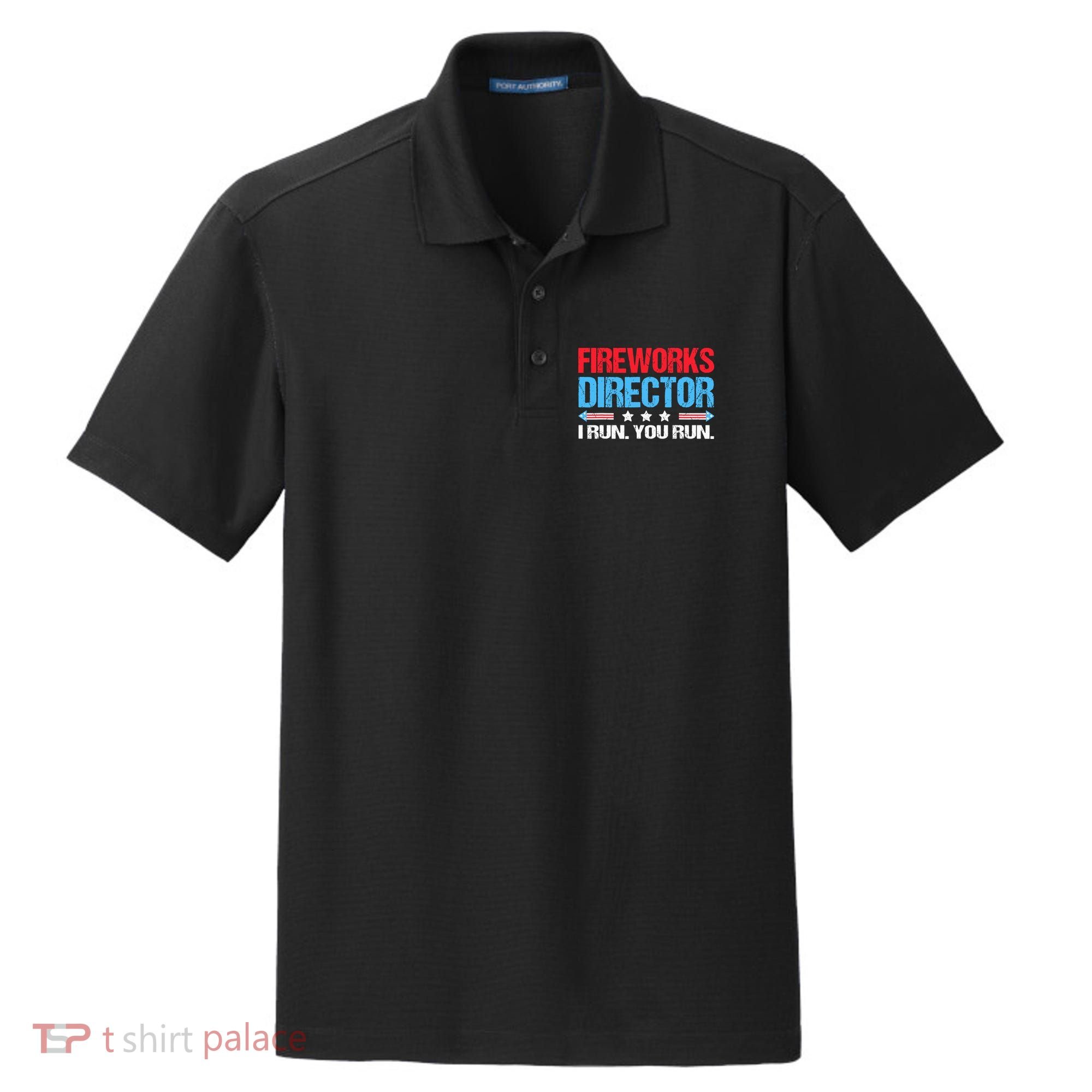 Fireworks Director I Run You Run Dry Zone Grid Polo