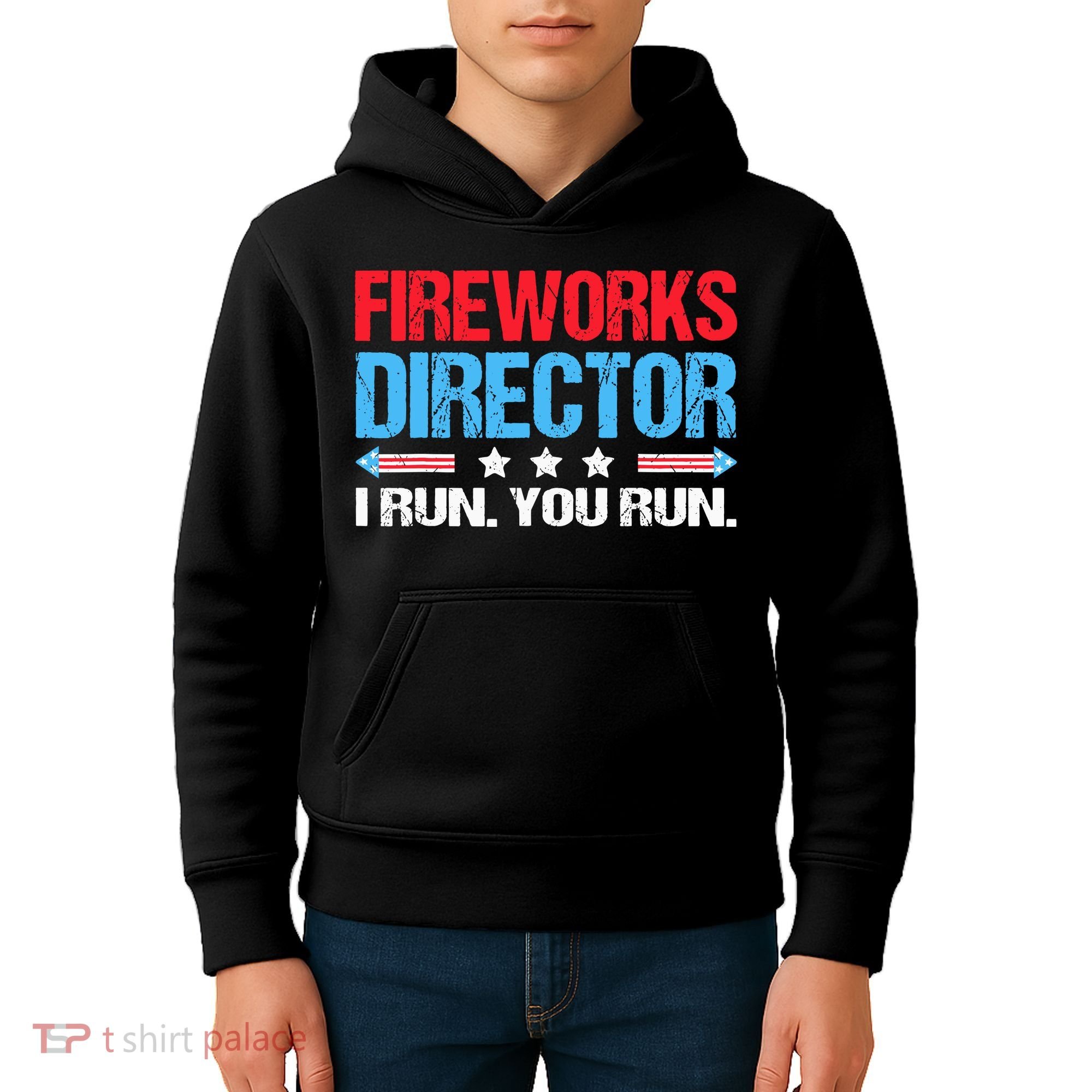 Fireworks Director I Run You Run Kids Hoodie