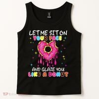Funny Donut Inappropriate For Adult Humor Tank Top thumb 2