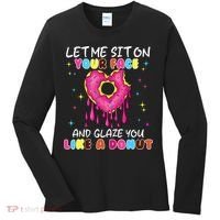 Funny Donut Inappropriate For Adult Humor Women's Long Sleeve Shirt thumb 0
