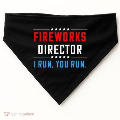 Fireworks Director I Run You Run USA-Made Doggie Bandana