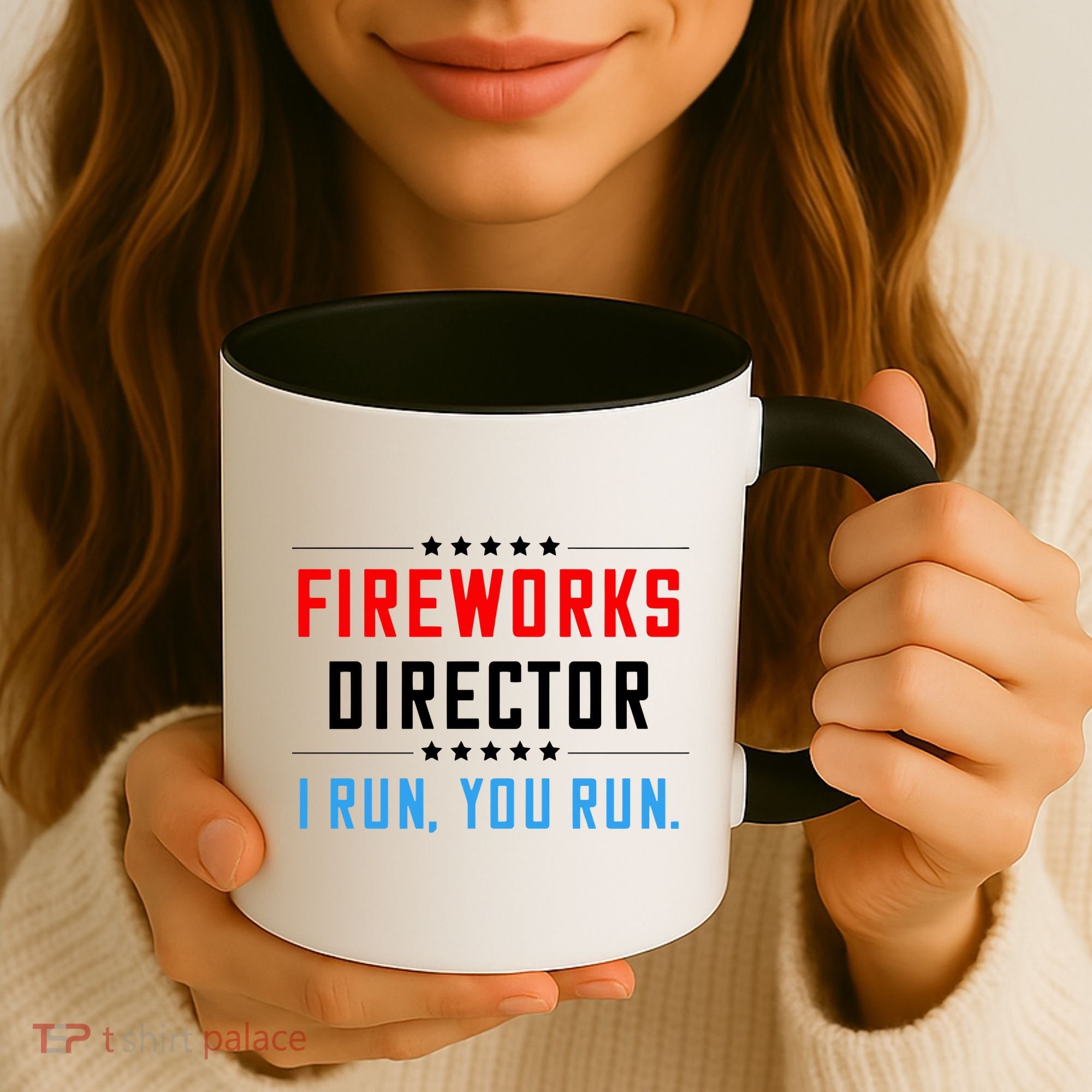 Fireworks Director I Run You Run Coffee Mug