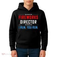 Fireworks Director I Run You Run Kids Hoodie thumb 4