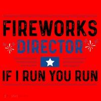 Fireworks Director If I Run You Run 4th Of July Santa Hat thumb 1