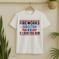 Fireworks Director If I Run You Run 4th Of July T-Shirt thumb 2