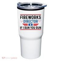 Fireworks Director If I Run You Run 4th Of July Tumbler thumb 0