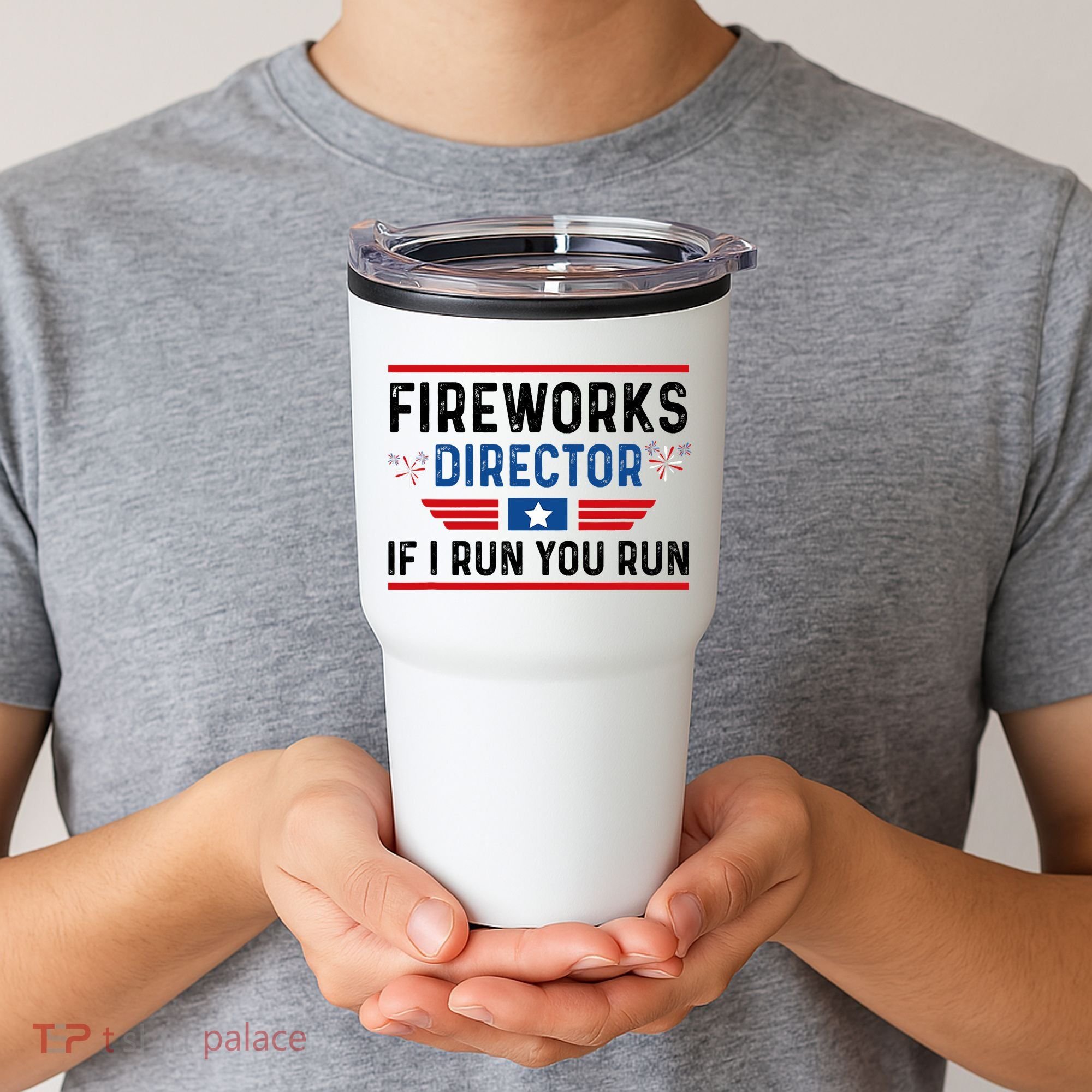 Fireworks Director If I Run You Run 4th Of July Tumbler