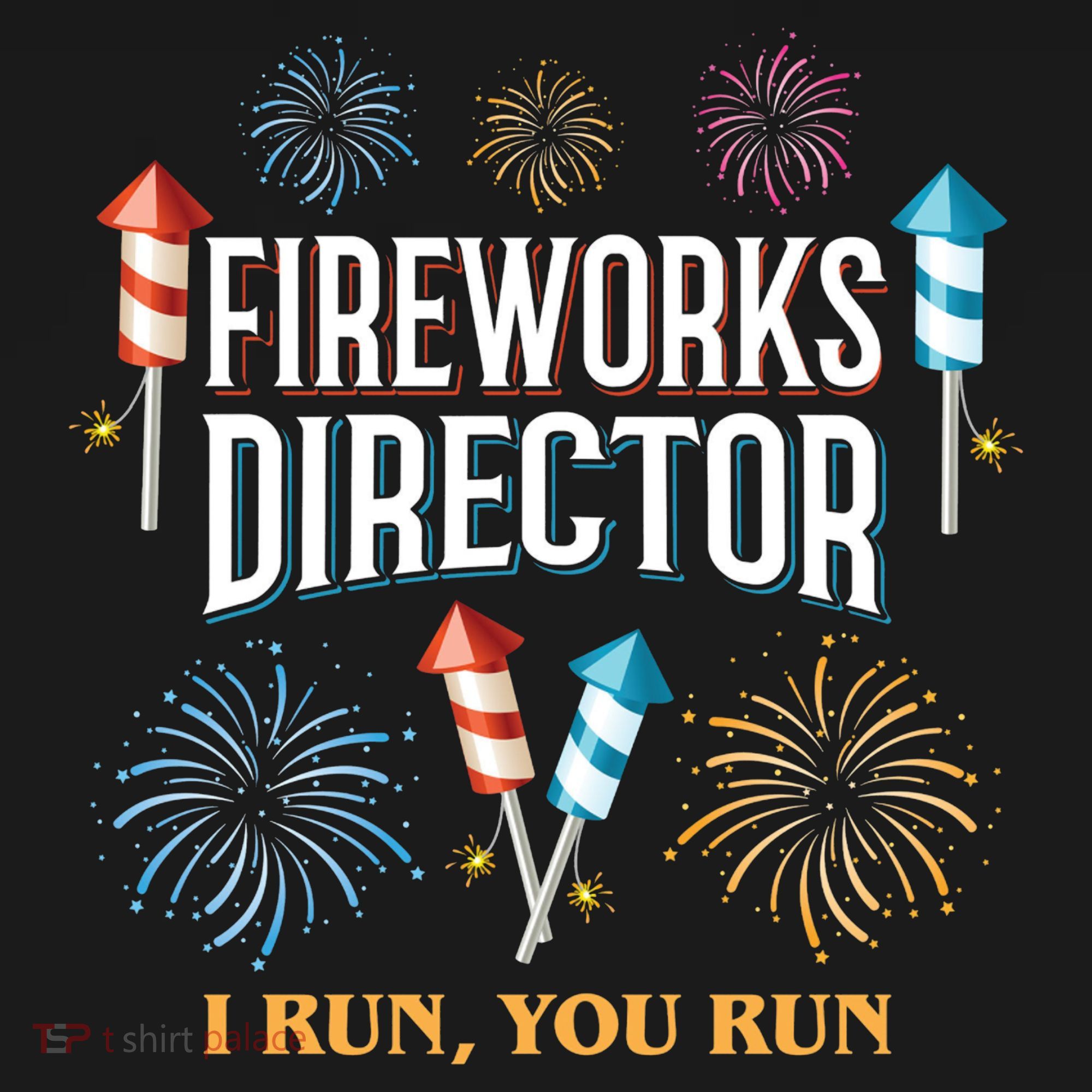 Fireworks Director I Run You Run Funny Backpack