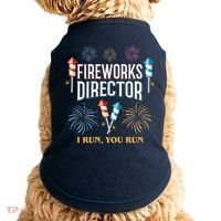 Fireworks Director I Run You Run Funny Doggie Tank thumb 0