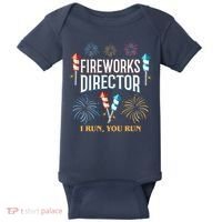 Fireworks Director I Run You Run Funny Baby Bodysuit thumb 0