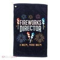 Fireworks Director I Run You Run Funny Golf Towel thumb 0