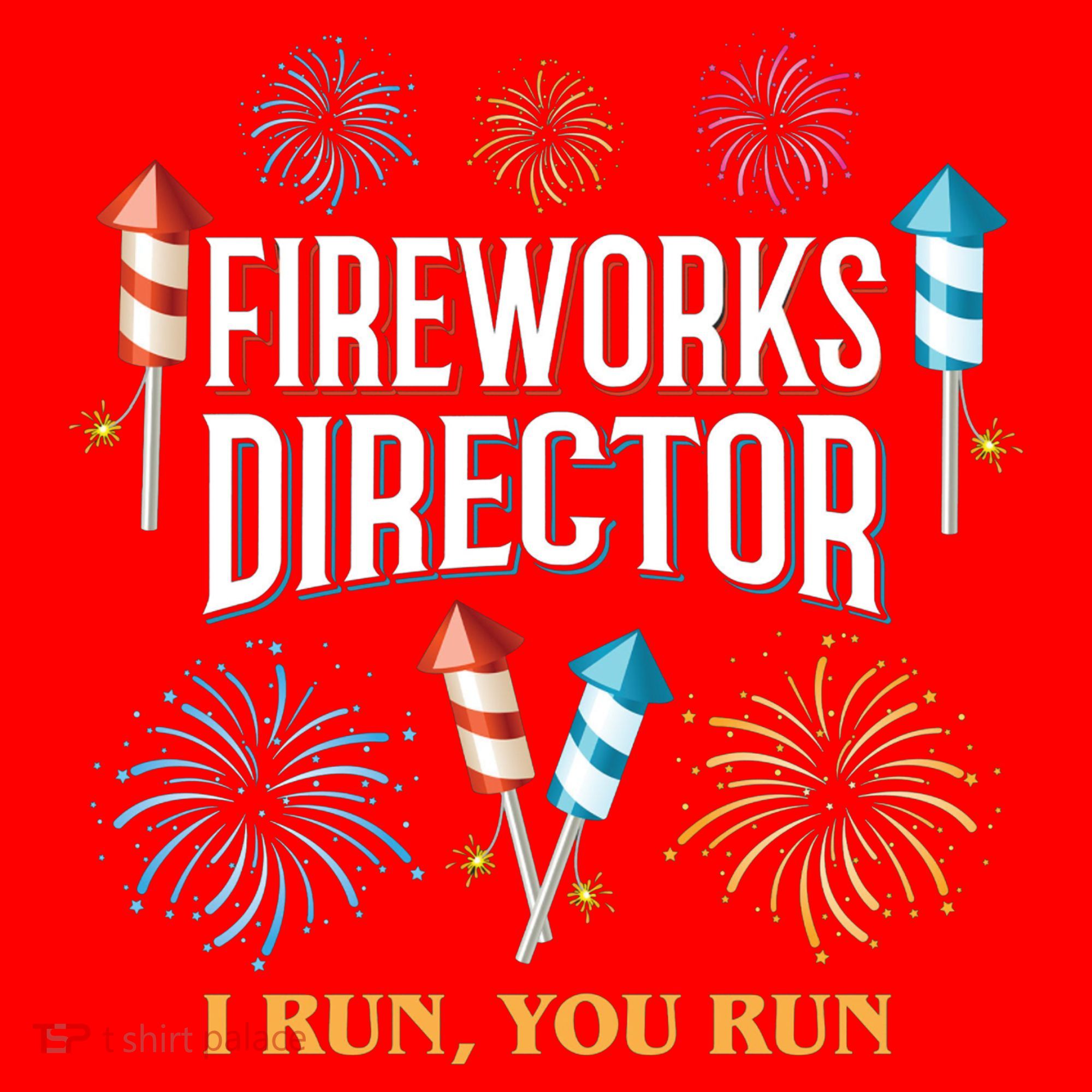 Fireworks Director I Run You Run Funny Santa Hat