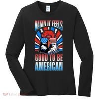 Funny Damn It Feels Good To Be American Eagle 4th Of July Women's Long Sleeve Shirt thumb 0