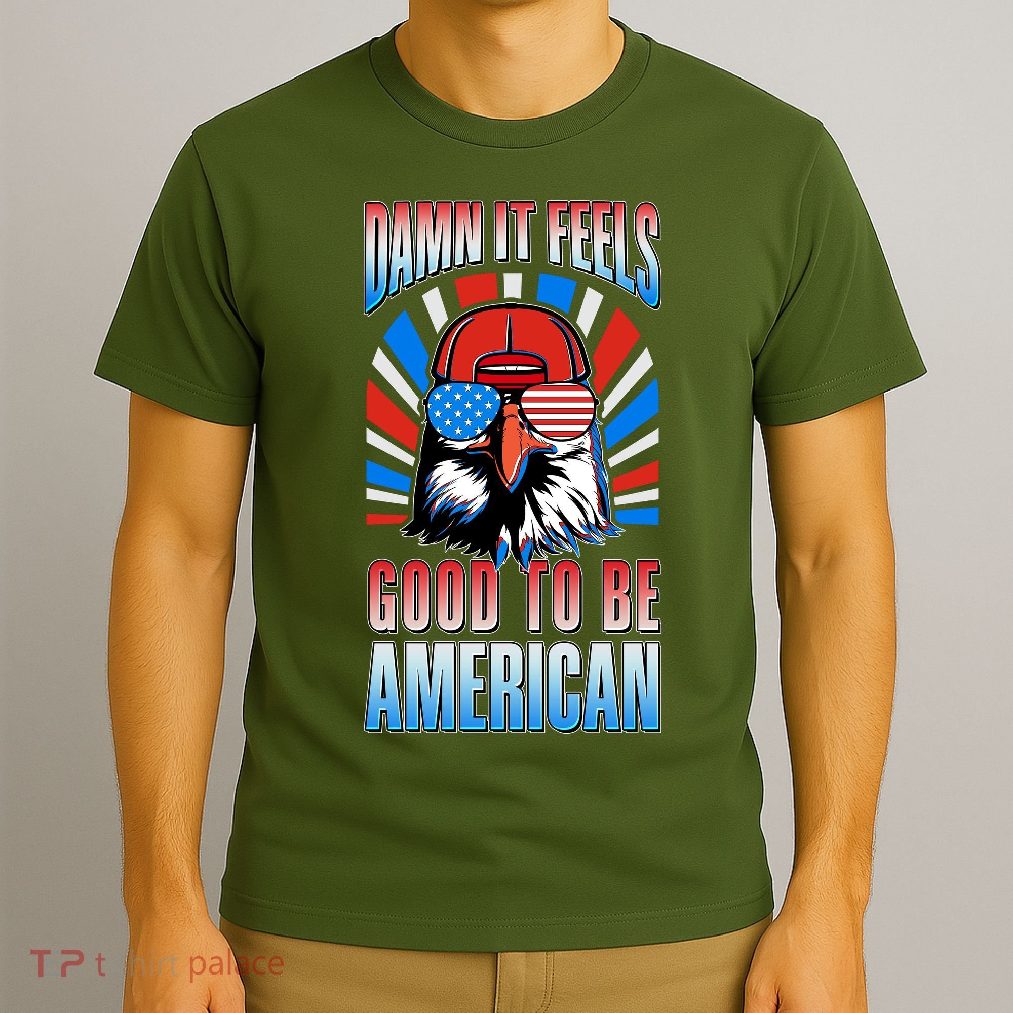 Funny Damn It Feels Good To Be American Eagle 4th Of July T-Shirt