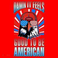 Funny Damn It Feels Good To Be American Eagle 4th Of July Santa Hat thumb 1