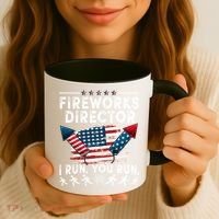 Fireworks Director I Run You Run Flag Funny 4th Of July Coffee Mug thumb 3