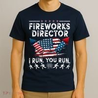 Fireworks Director I Run You Run Flag Funny 4th Of July T-Shirt thumb 3
