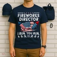 Fireworks Director I Run You Run Flag Funny 4th Of July T-Shirt thumb 6