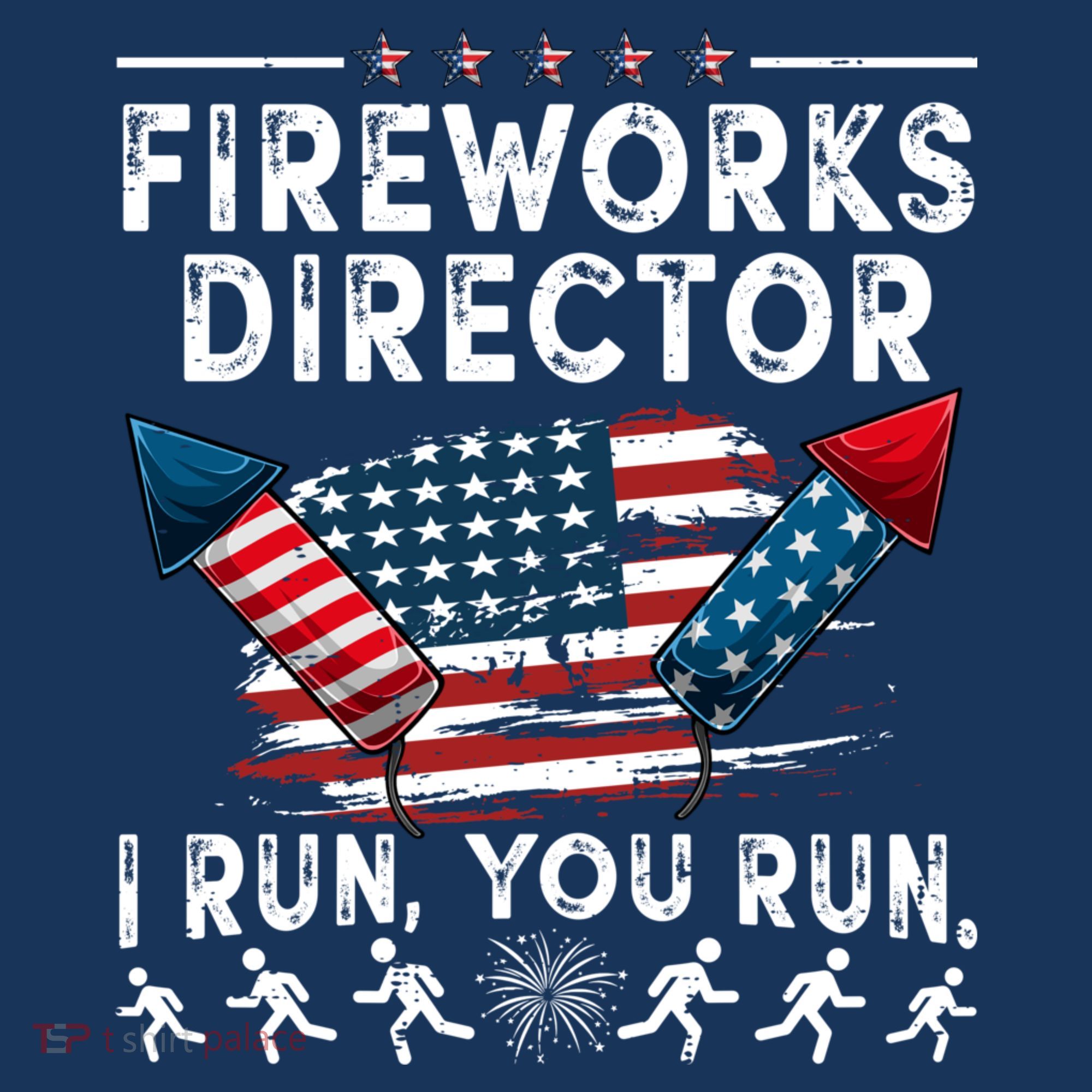 Fireworks Director I Run You Run Flag Funny 4th Of July Women's Hoodie