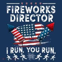 Fireworks Director I Run You Run Flag Funny 4th Of July Mousepad thumb 1