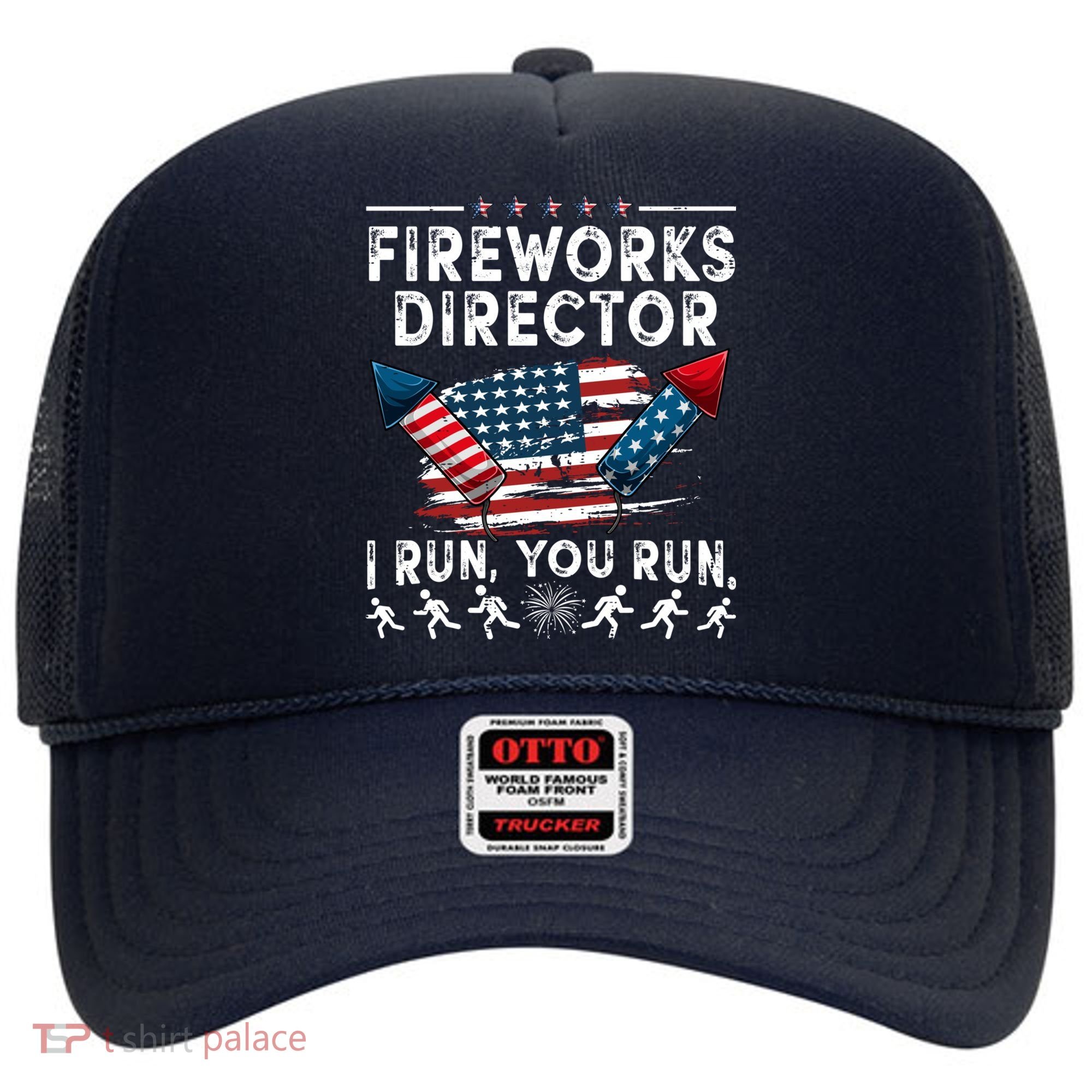 Fireworks Director I Run You Run Flag Funny 4th Of July Hat
