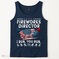 Fireworks Director I Run You Run Flag Funny 4th Of July Tank Top thumb 2