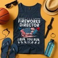 Fireworks Director I Run You Run Flag Funny 4th Of July Tank Top thumb 4