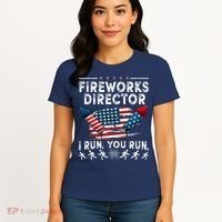 Fireworks Director I Run You Run Flag Funny 4th Of July Women's T-Shirt thumb 4