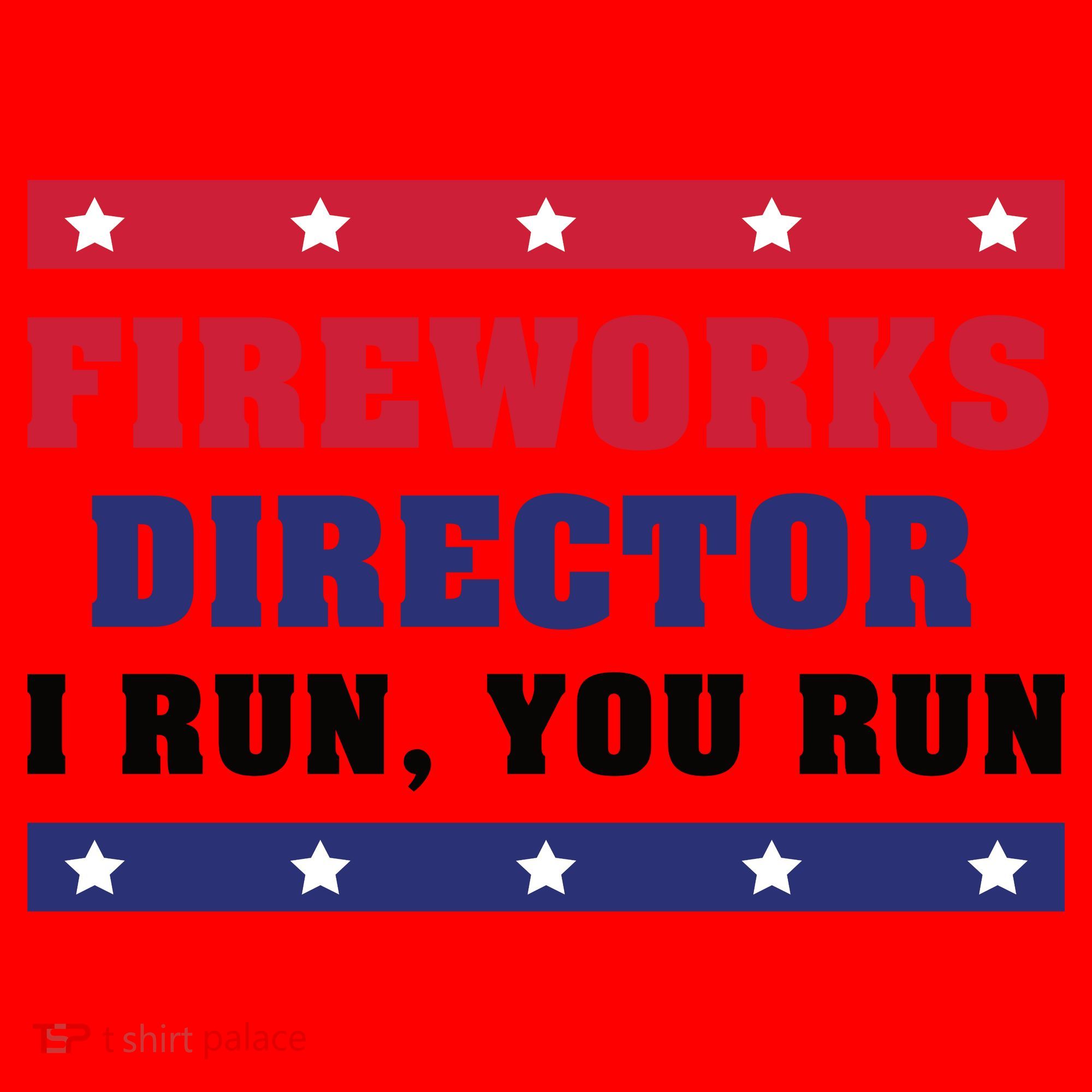 Fireworks Director I Run You Run | 4th Of July Santa Hat
